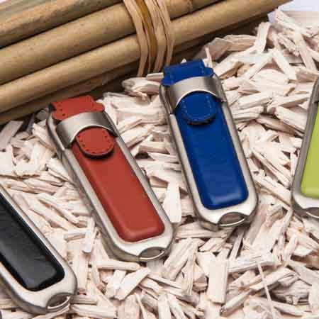 USB-Stick Kunstleder Office-Schwarz-32 GB