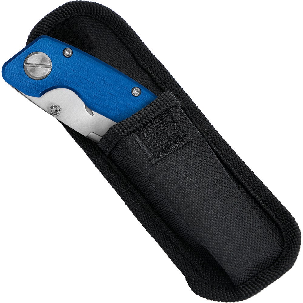 Trapezklingen-Klappmesser "Piranha blau"