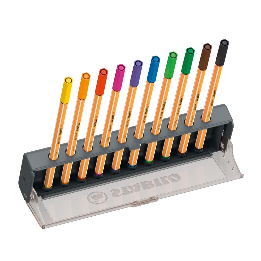 STABILO point 88 Click Set für 10 Fineliner