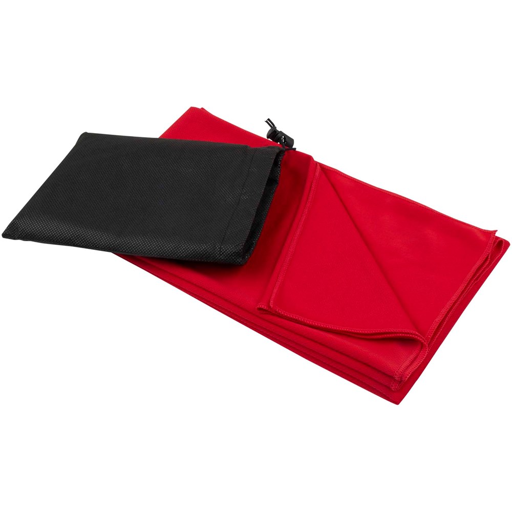 Lucas RPET Sporthandtuch 70 × 140 cm - rot