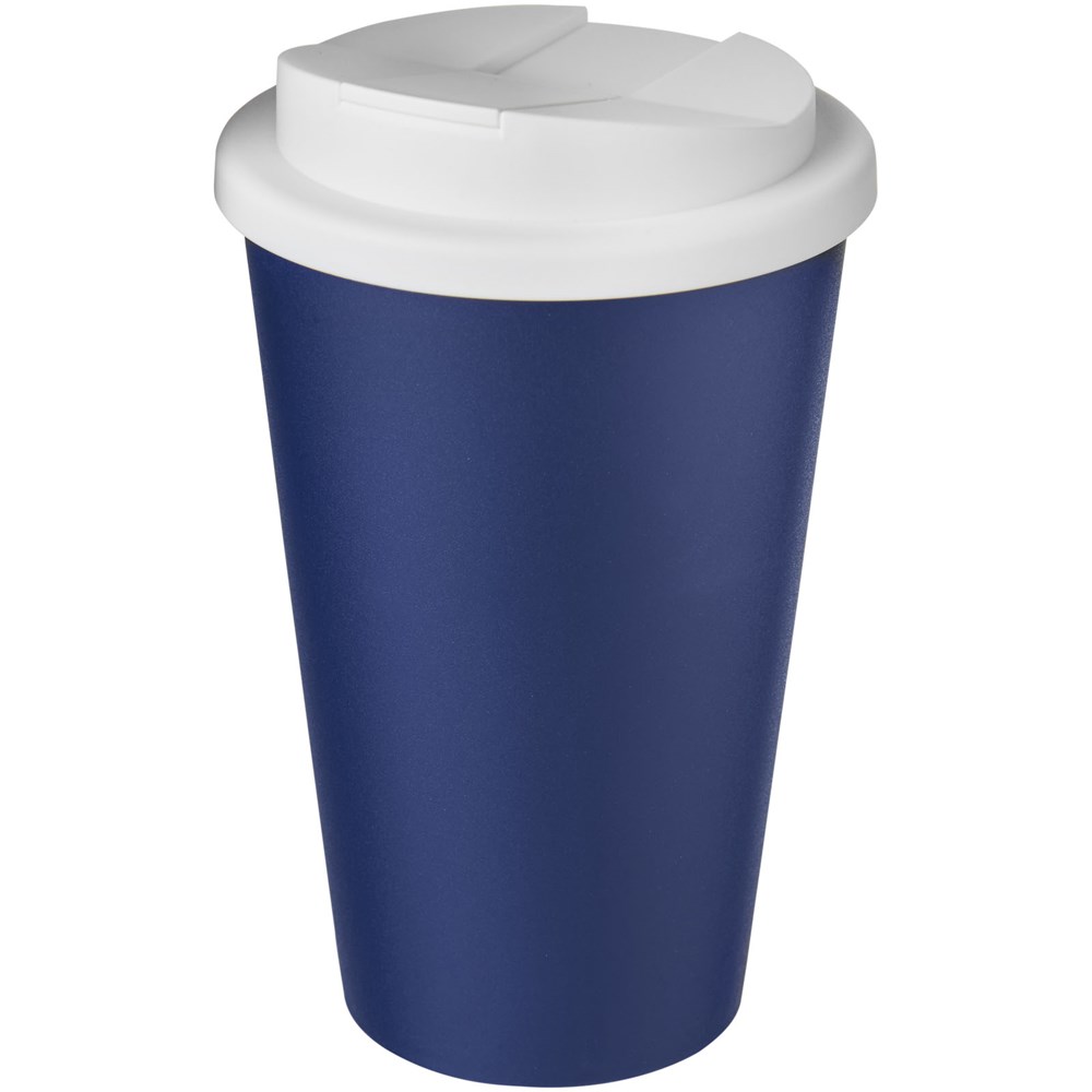 Americano® 350 ml Isolierbecher mit auslaufsicherem Schraubverschluss - blau, weiss