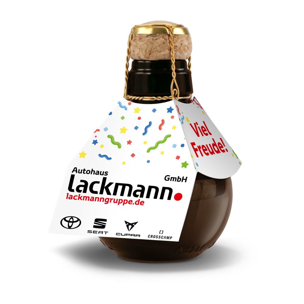 Kleinste Sektflasche der Welt! Alles Liebe - Inklusive Geschenkkarton in Schwarz, 125 ml